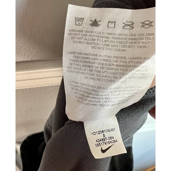 NIKE Pro Combat Fitted TShirt Small‎ Grey Mock Neck Long Sleeve Dri Fit - Picture 7 of 7